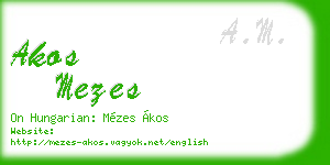 akos mezes business card